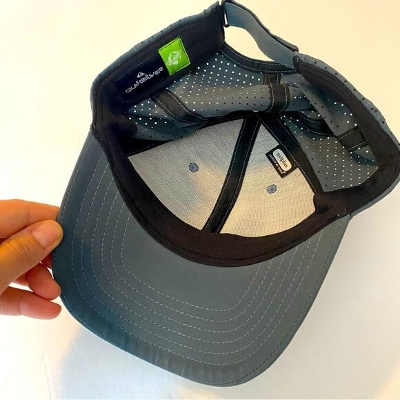 Quiksilver Net Tech Hat Bering Sea recycled fabric slate blue gray EUC os - Picture 6 of 8